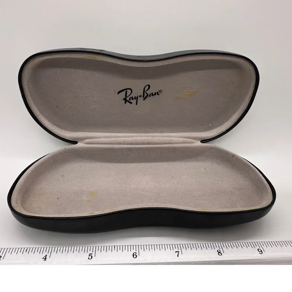 Ray-Ban Eyeglass SunGlass‎ Black Case ONLY With Light Brown Inside 7in